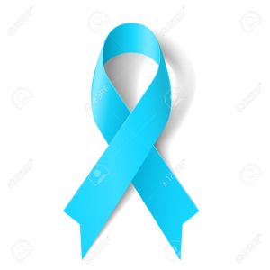 Light blue ribbon as symbol of prostate cancer awareness, Graves Disease